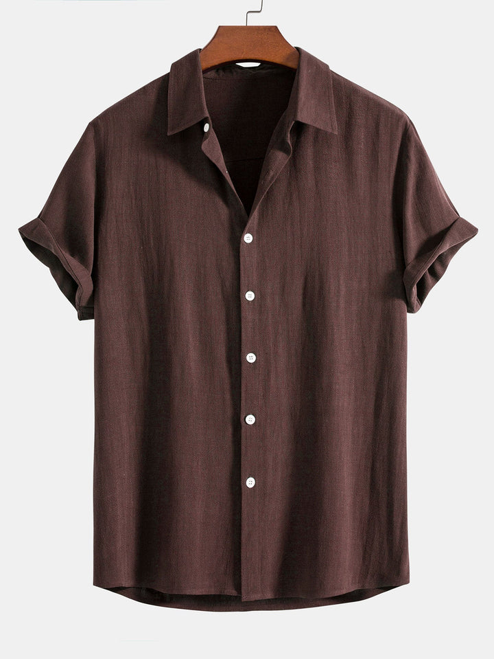 Hartwig™ | Linnen Rayon Mix Button-Up Hemd
