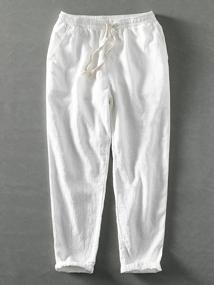 Claus - Leinen-Baumwoll-Mischung Cropped Pants