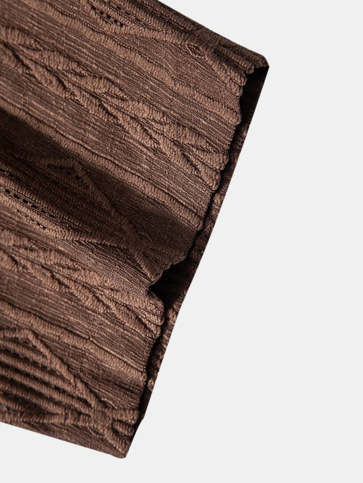 Franz - Geometrisches Jacquard-Kubanisches Hemd