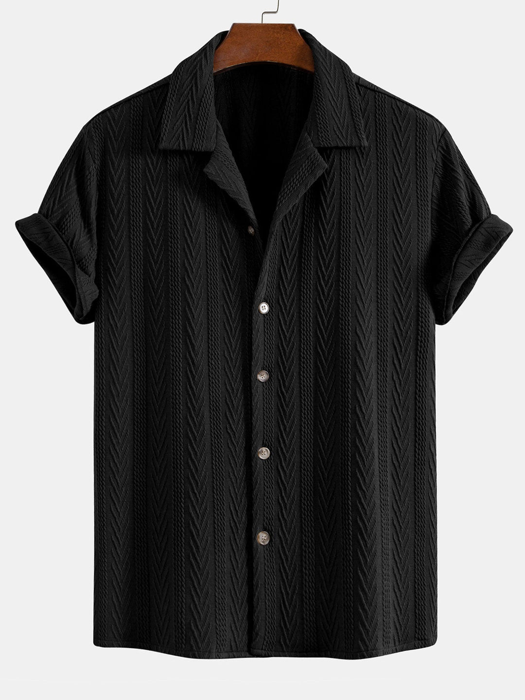 Gregorius™ | Kubanisches Hemd aus strukturiertem Jacquard