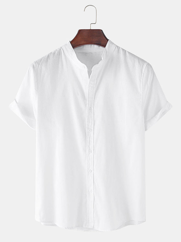 Hagen - Kurzärmelige Basic-T-Shirts im Leinen-Look
