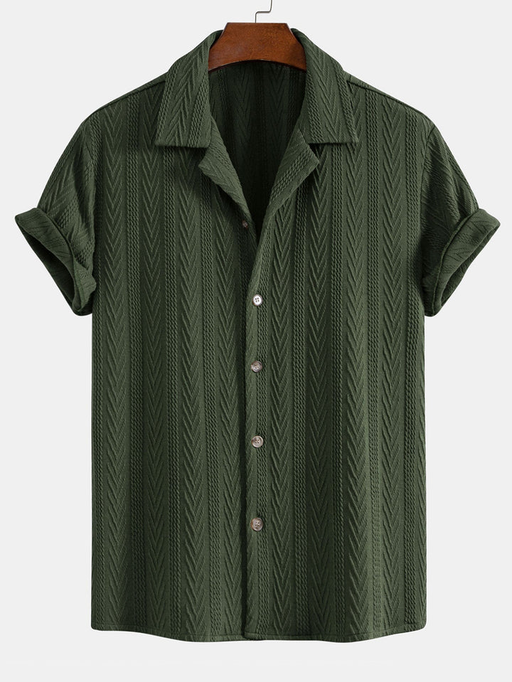 Gregorius™ | Kubanisches Hemd aus strukturiertem Jacquard