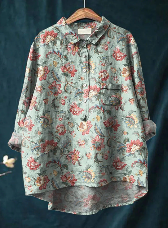 Laura™ | Klassische Bluse mit Blumenmuster