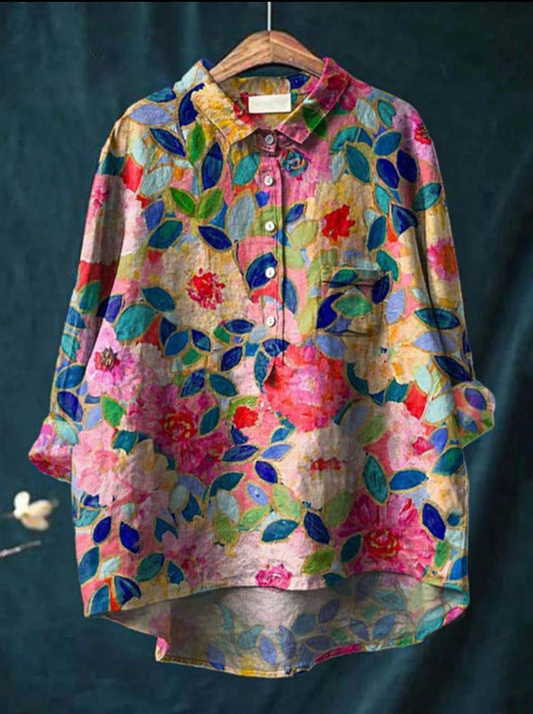 Laura™ | Klassische Bluse mit Blumenmuster