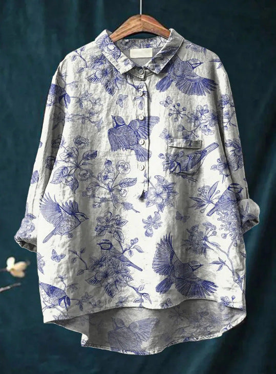 Laura™ | Klassische Bluse mit Blumenmuster