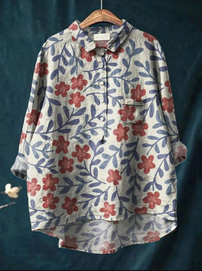 Laura™ | Klassische Bluse mit Blumenmuster