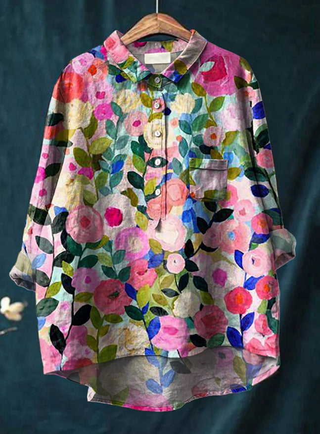 Laura™ | Klassische Bluse mit Blumenmuster