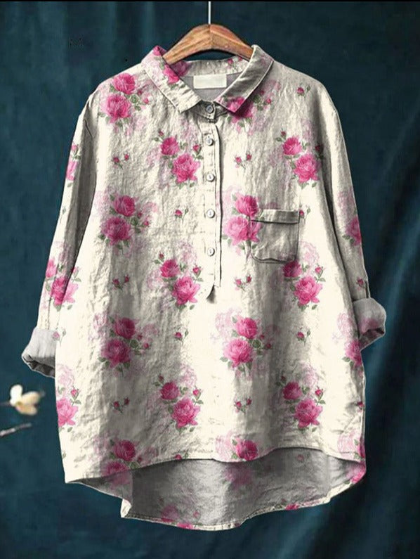 Laura™ | Klassische Bluse mit Blumenmuster