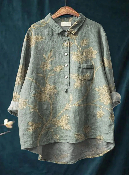 Laura™ | Klassische Bluse mit Blumenmuster