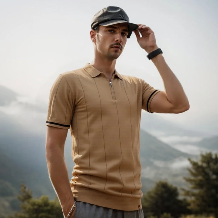 Adelhart™ | Herren-Poloshirt mit Reissverschluss