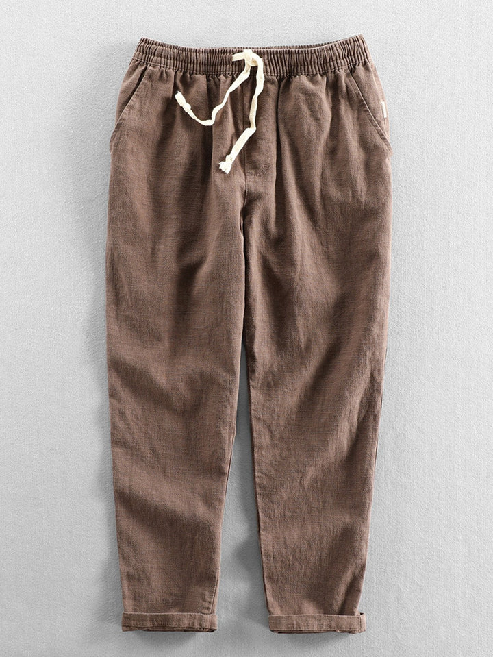 Claus - Leinen-Baumwoll-Mischung Cropped Pants