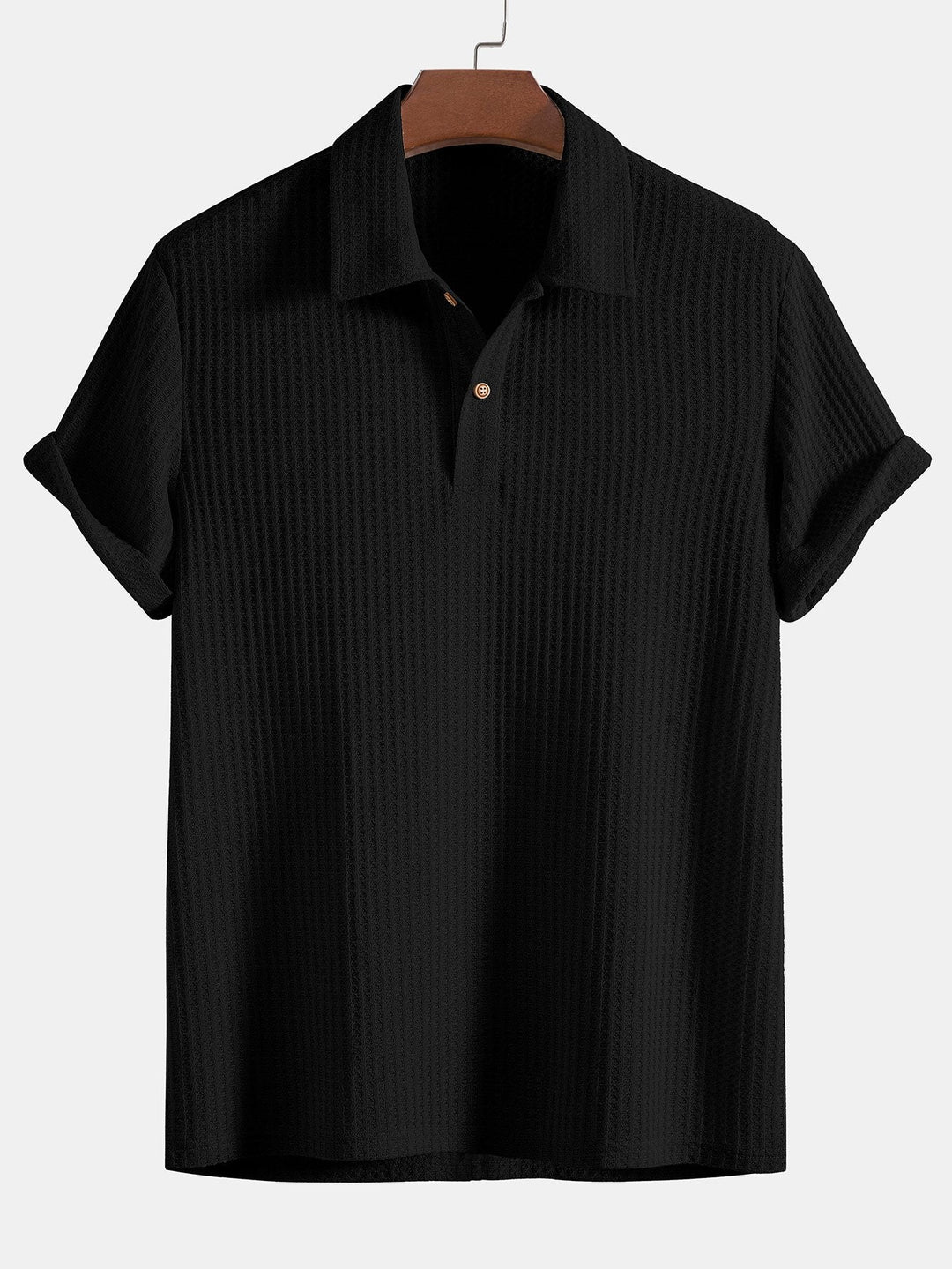 Eckart - Gestricktes Waffel-Poloshirt