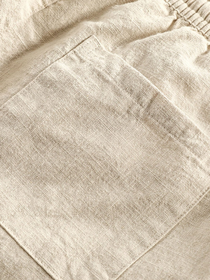 Claus - Leinen-Baumwoll-Mischung Cropped Pants