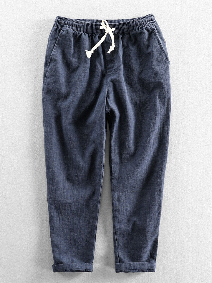 Claus - Leinen-Baumwoll-Mischung Cropped Pants