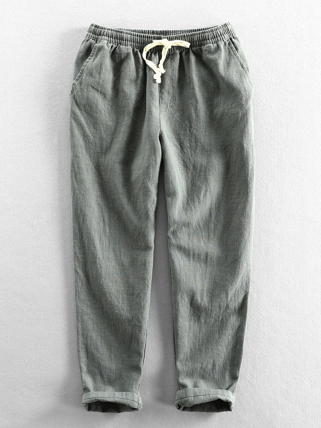 Claus - Leinen-Baumwoll-Mischung Cropped Pants