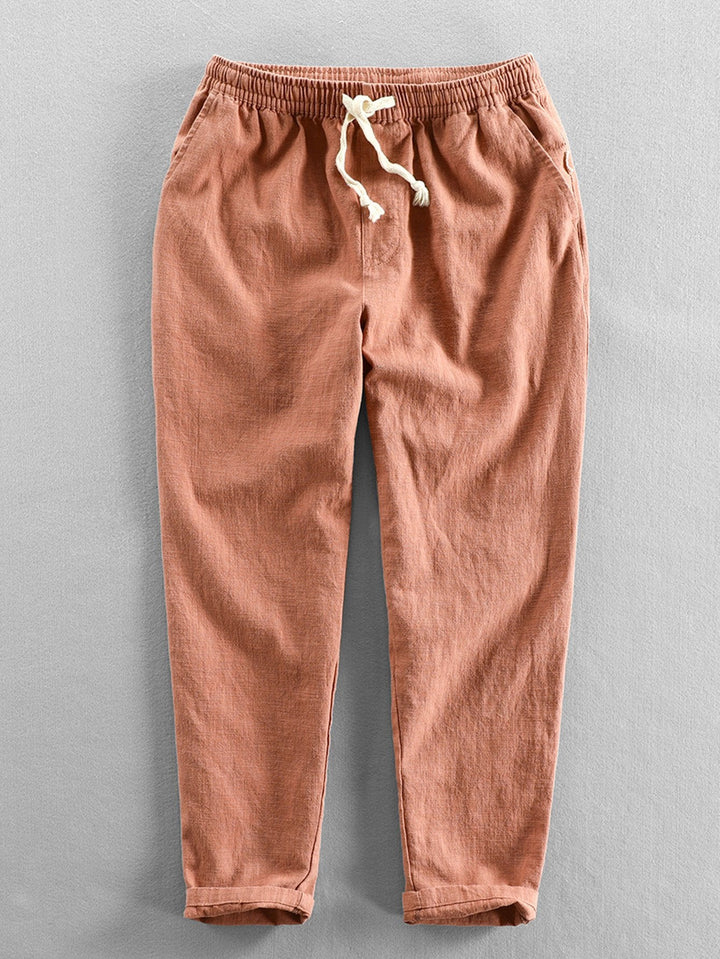 Claus - Leinen-Baumwoll-Mischung Cropped Pants