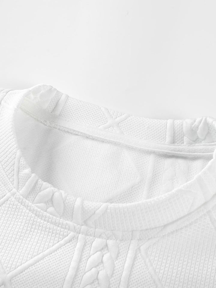 Edmund - Jacquard-Schleifensaum T-Shirt & Jogginghose