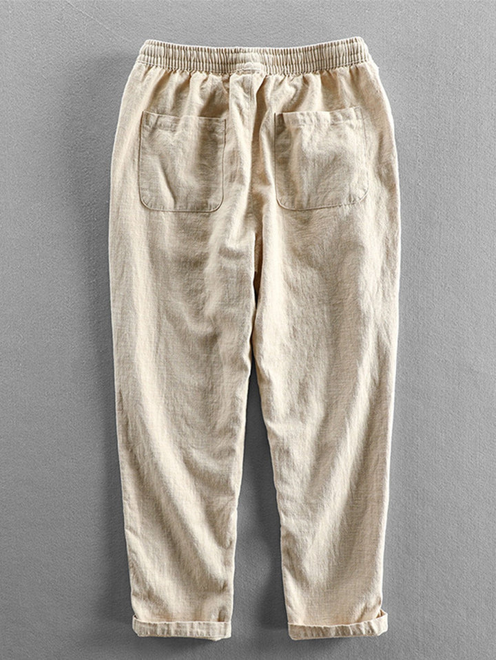 Claus - Leinen-Baumwoll-Mischung Cropped Pants