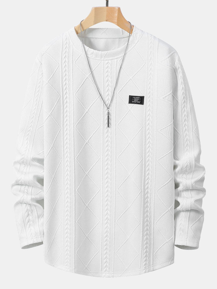 Edmund - Jacquard-Schleifensaum T-Shirt & Jogginghose